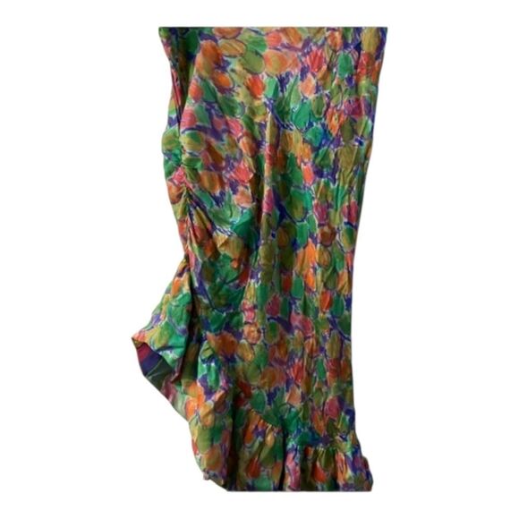 Anthropologie Hope For Flowers Asymmetrical Slim Floral Multicolor Skirt XL‎ - Picture 2 of 16